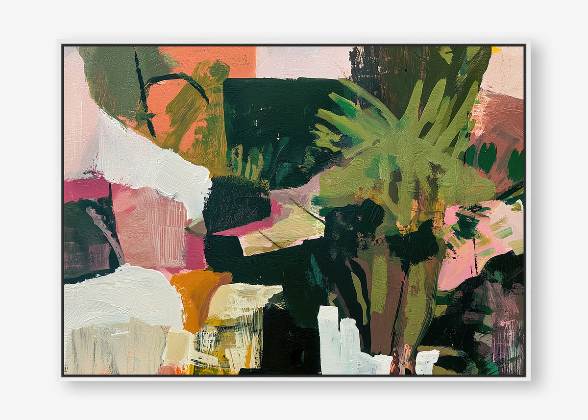 Tropical Daydream (Landscape) - Canvas Box Framed White - SubTropic Art