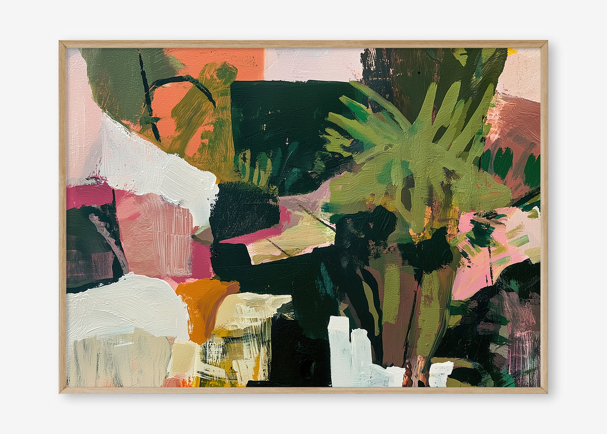 Tropical Daydream (Landscape) - Print Framed Oak - SubTropic Art