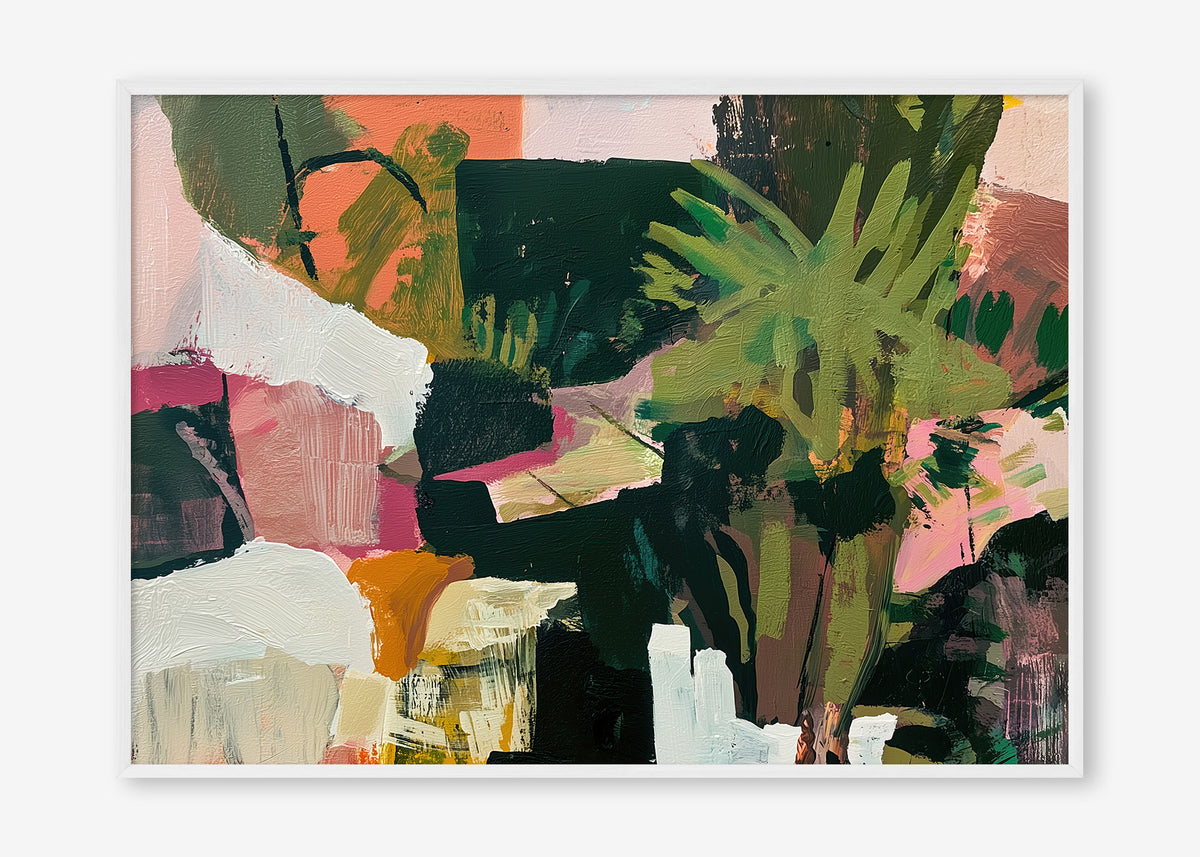 Tropical Daydream (Landscape) - Print Framed White - SubTropic Art