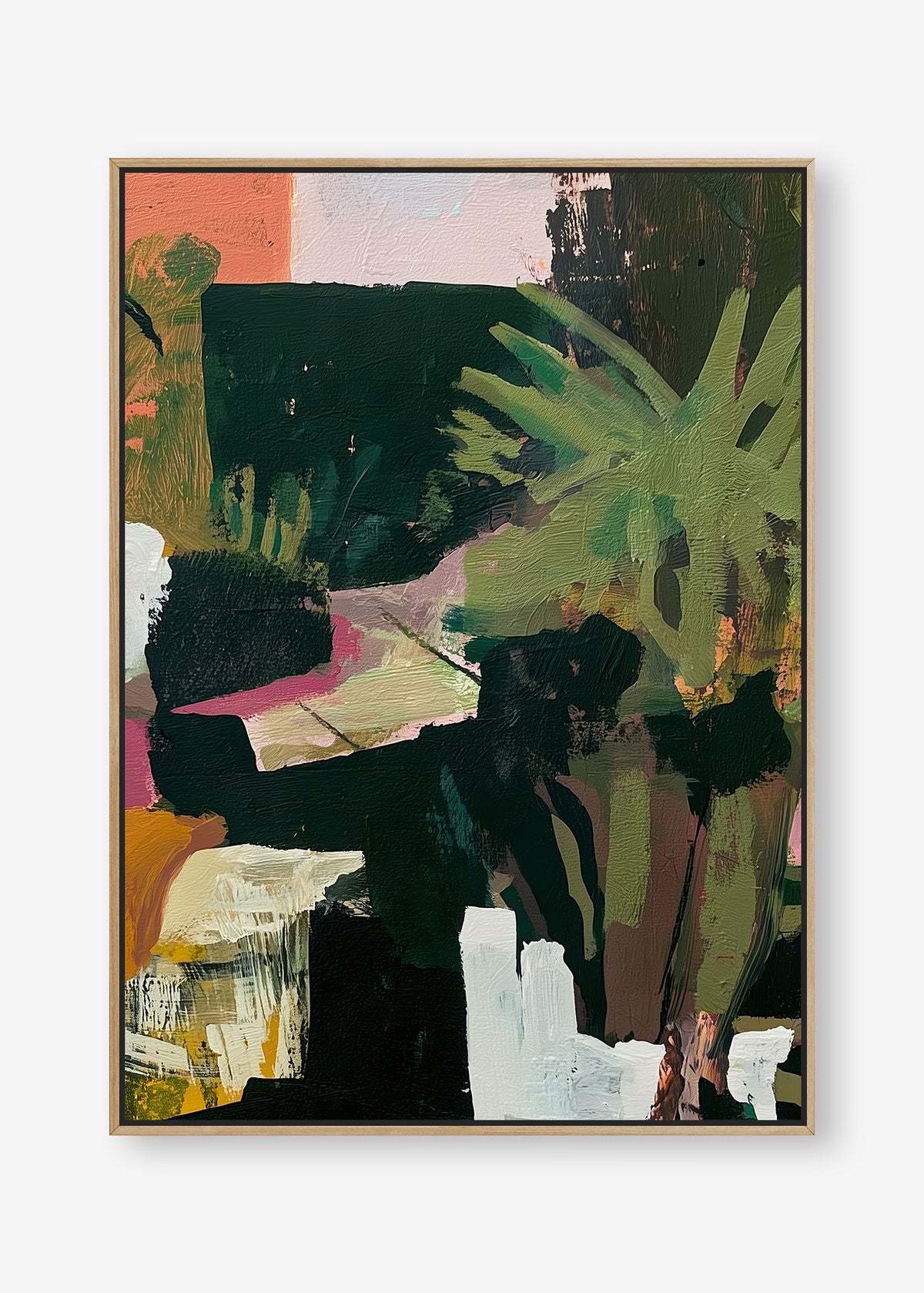 Tropical Daydream (Portrait) - Canvas Box Framed Oak - SubTropic Art