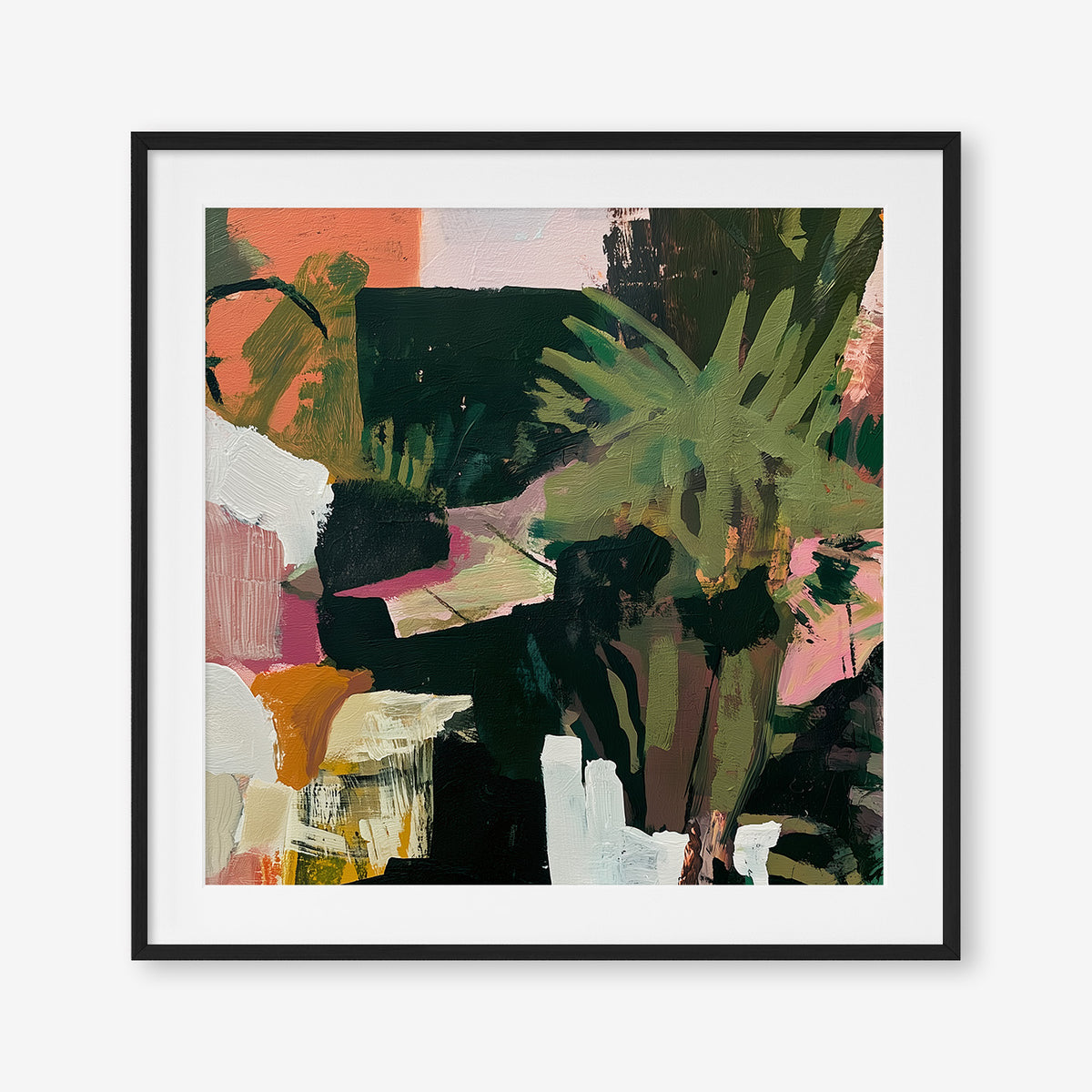 Tropical Daydream (Square) - Print Framed with Border Black - SubTropic Art