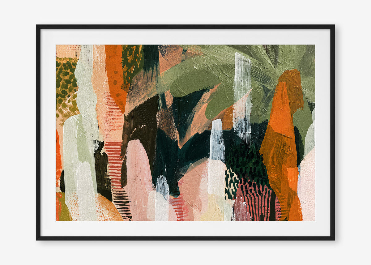 Untamed Paradise (Landscape) - Print Framed with Border Black - SubTropic Art