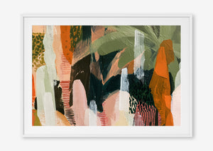 Untamed Paradise (Landscape) - Print Framed with Border White - SubTropic Art