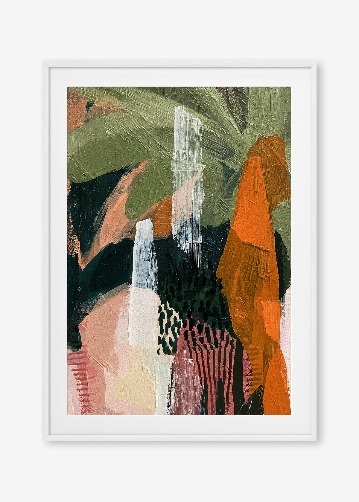 Untamed Paradise (Portrait) - Print Framed with Border White - SubTropic Art