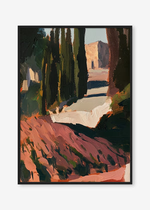 Vineyard Days (Portrait) - Print Framed Black - SubTropic Art