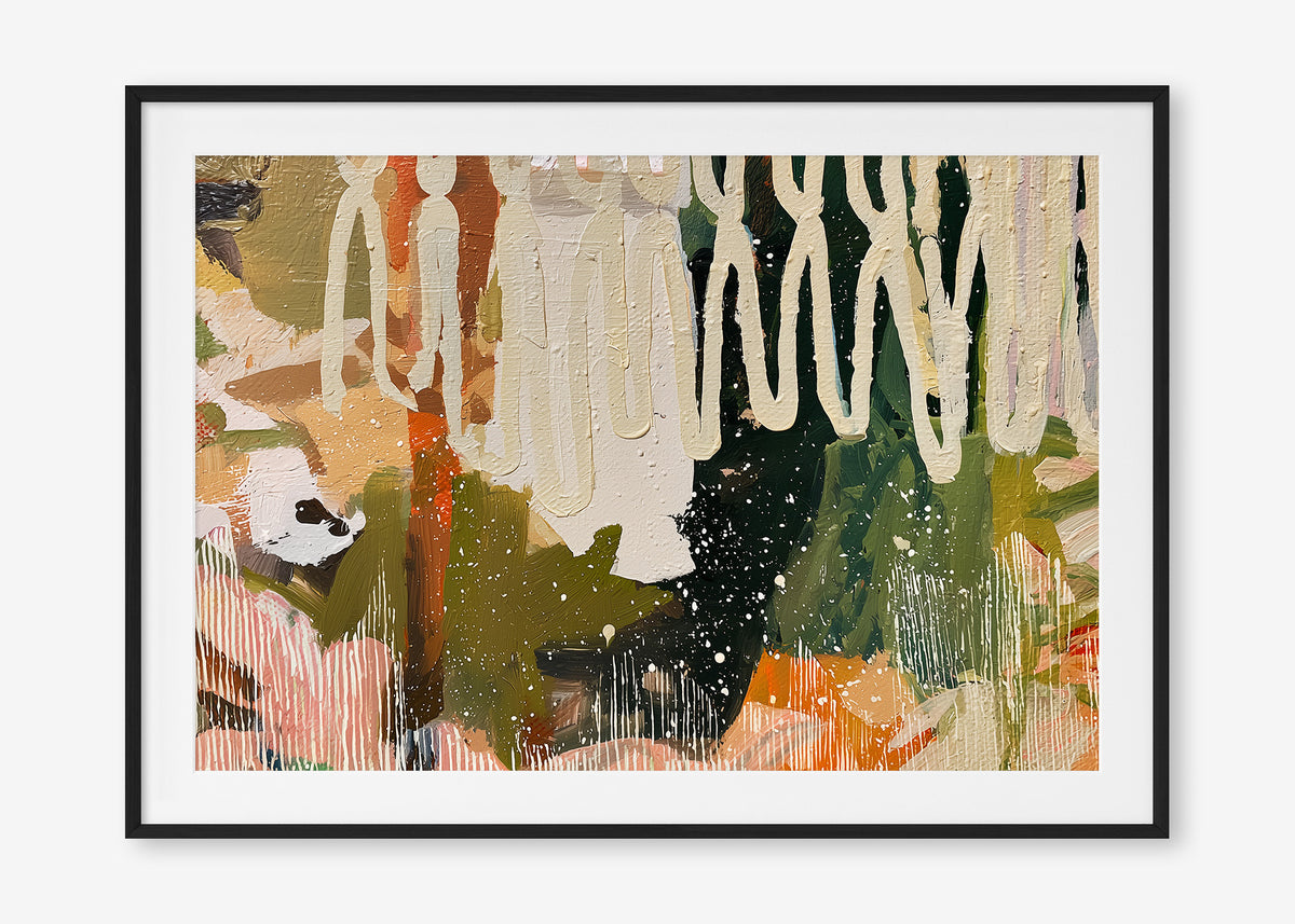Wild at Heart (Landscape) - Print Framed with Border Black - SubTropic Art