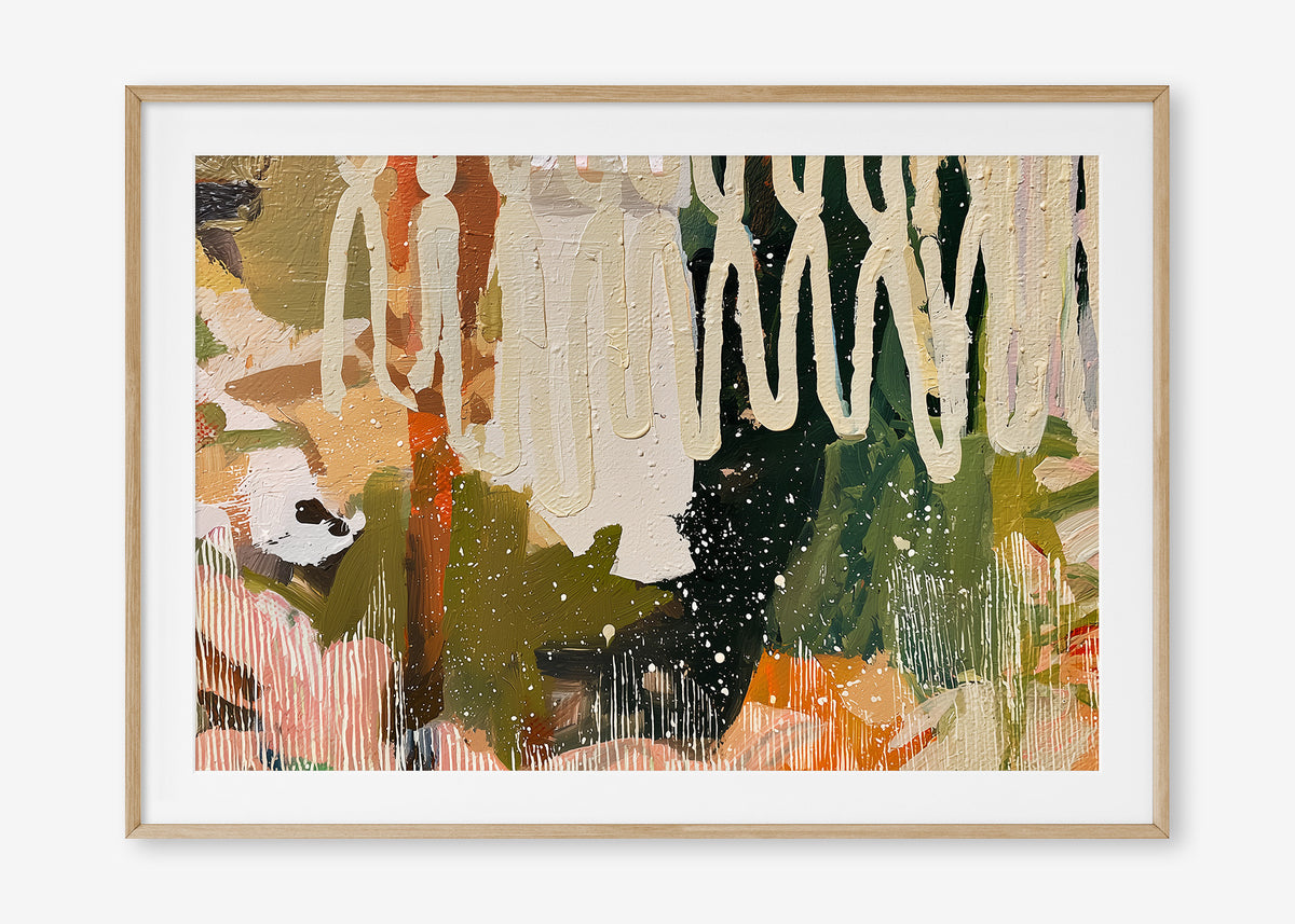 Wild at Heart (Landscape) - Print Framed with Border Oak - SubTropic Art
