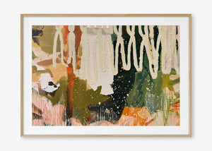 Wild at Heart (Landscape) - Print Framed with Border Oak - SubTropic Art