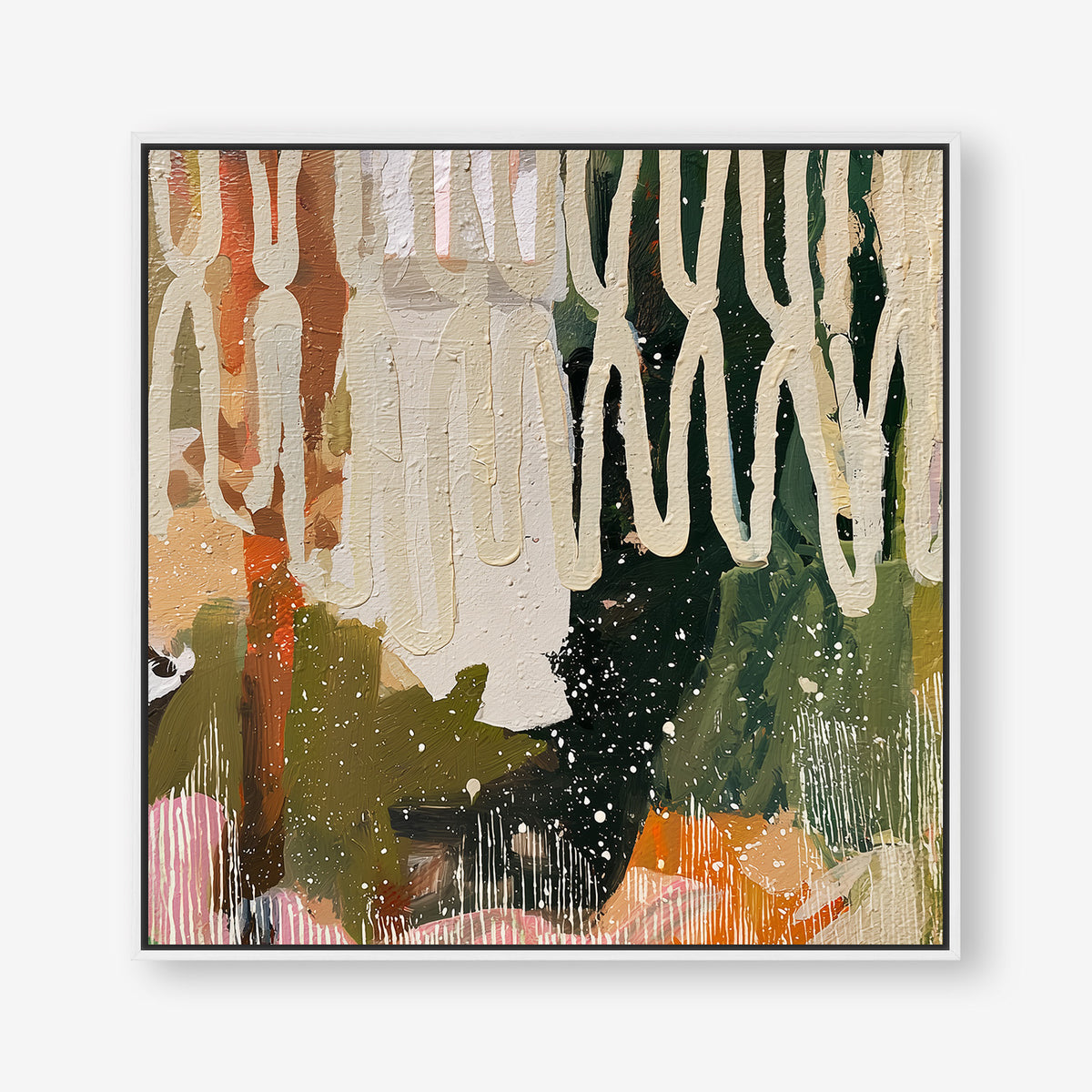 Wild at Heart (Square) - Canvas Box Framed White - SubTropic Art