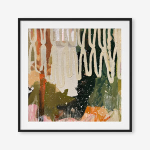 Wild at Heart (Square) - Print Framed with Border Black - SubTropic Art