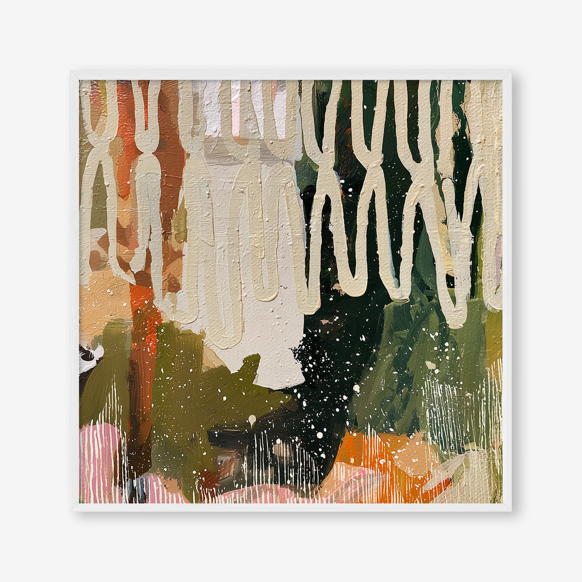 Wild at Heart (Square) - Print Framed White - SubTropic Art