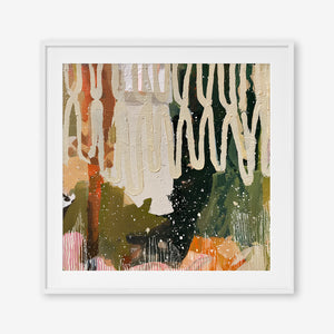 Wild at Heart (Square) - Print Framed with Border White - SubTropic Art