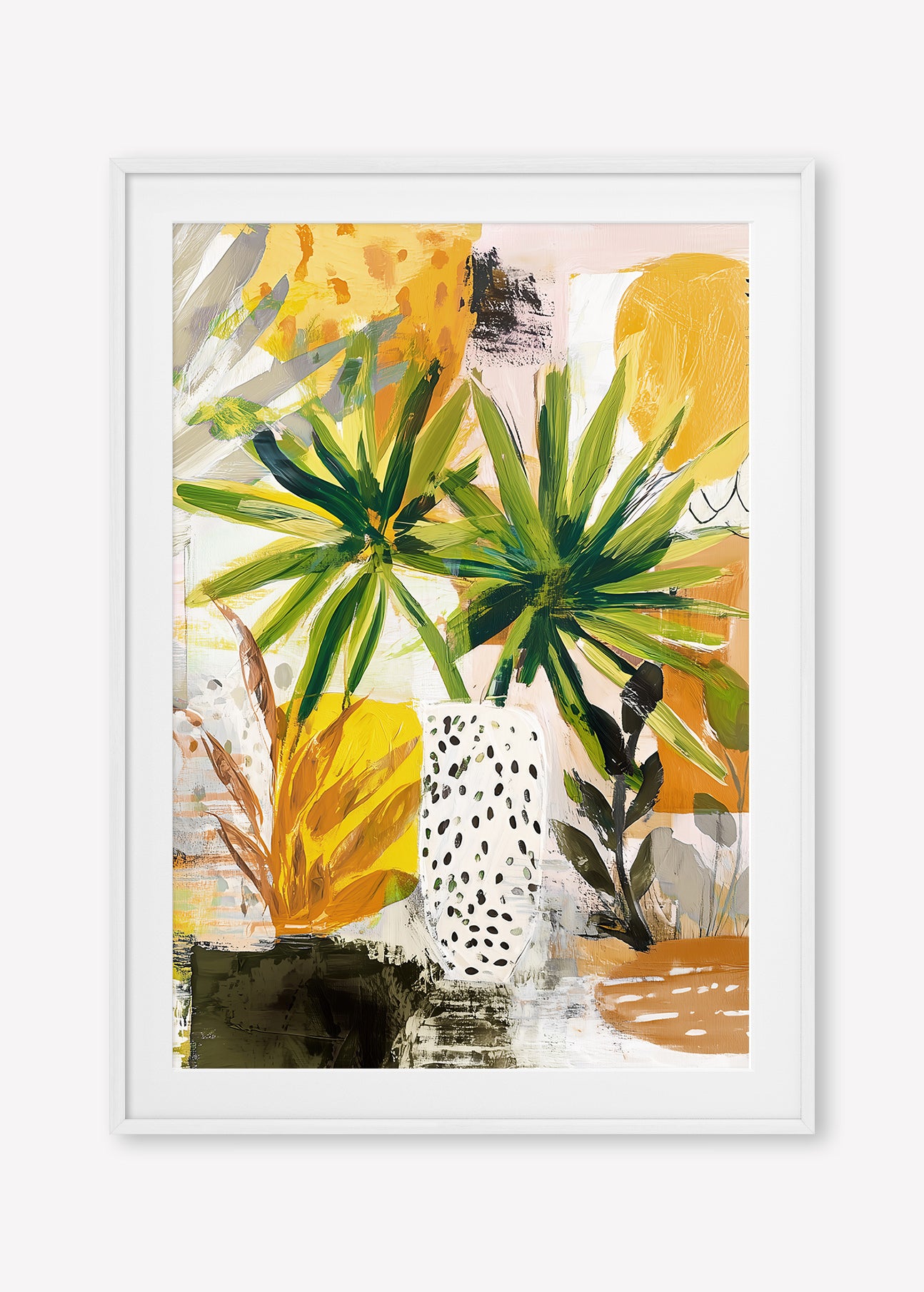 Amber Hour (Portrait) - Print Framed with Border White - SubTropic Art