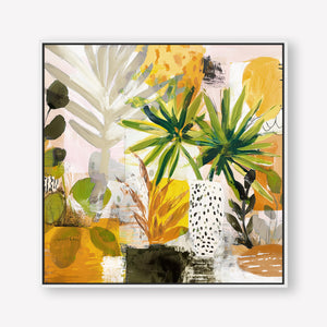 Amber Hour (Square) - Canvas Box Framed White - SubTropic Art