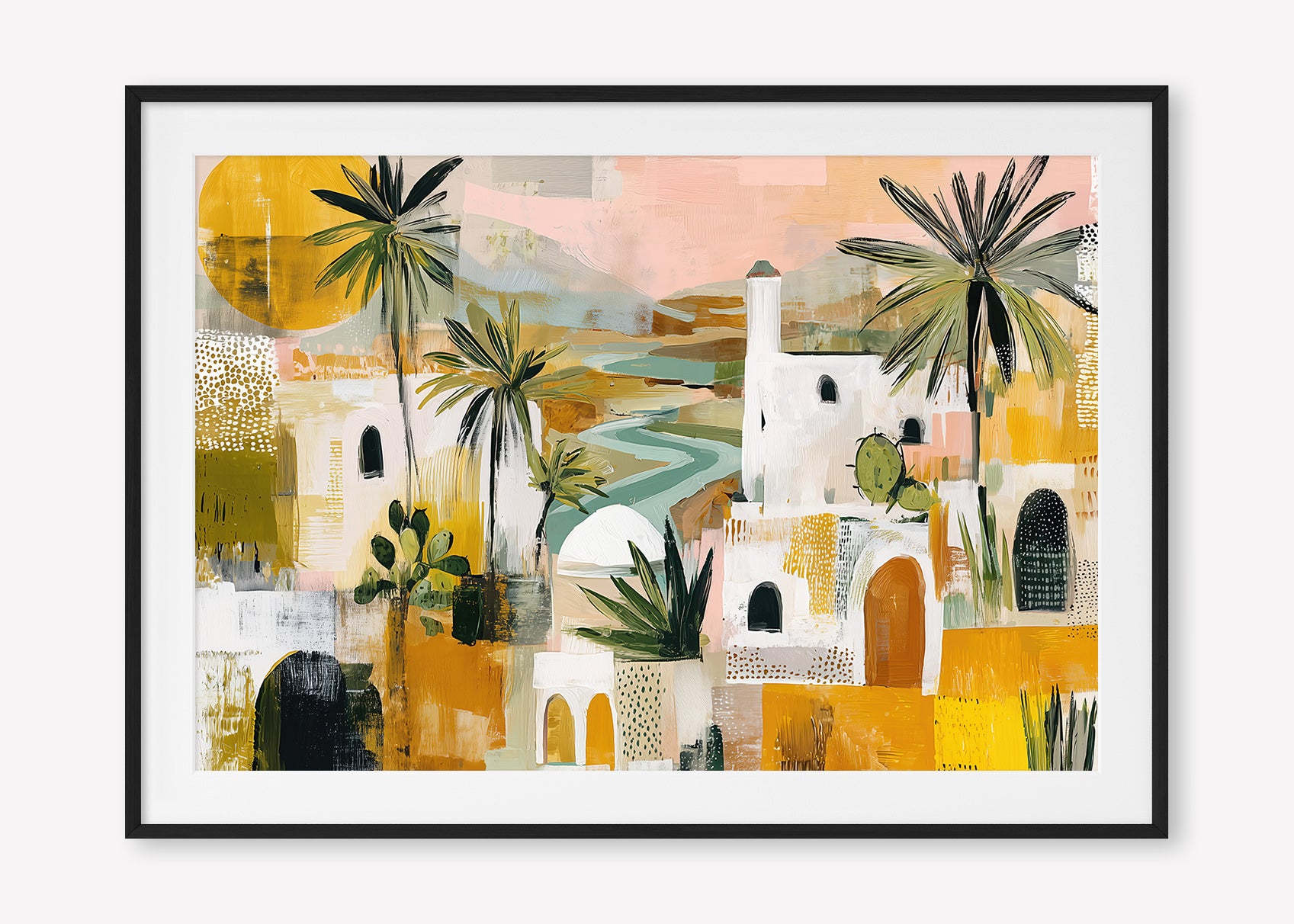 Ancient Passage (Landscape) - Print Framed with Border Black - SubTropic Art