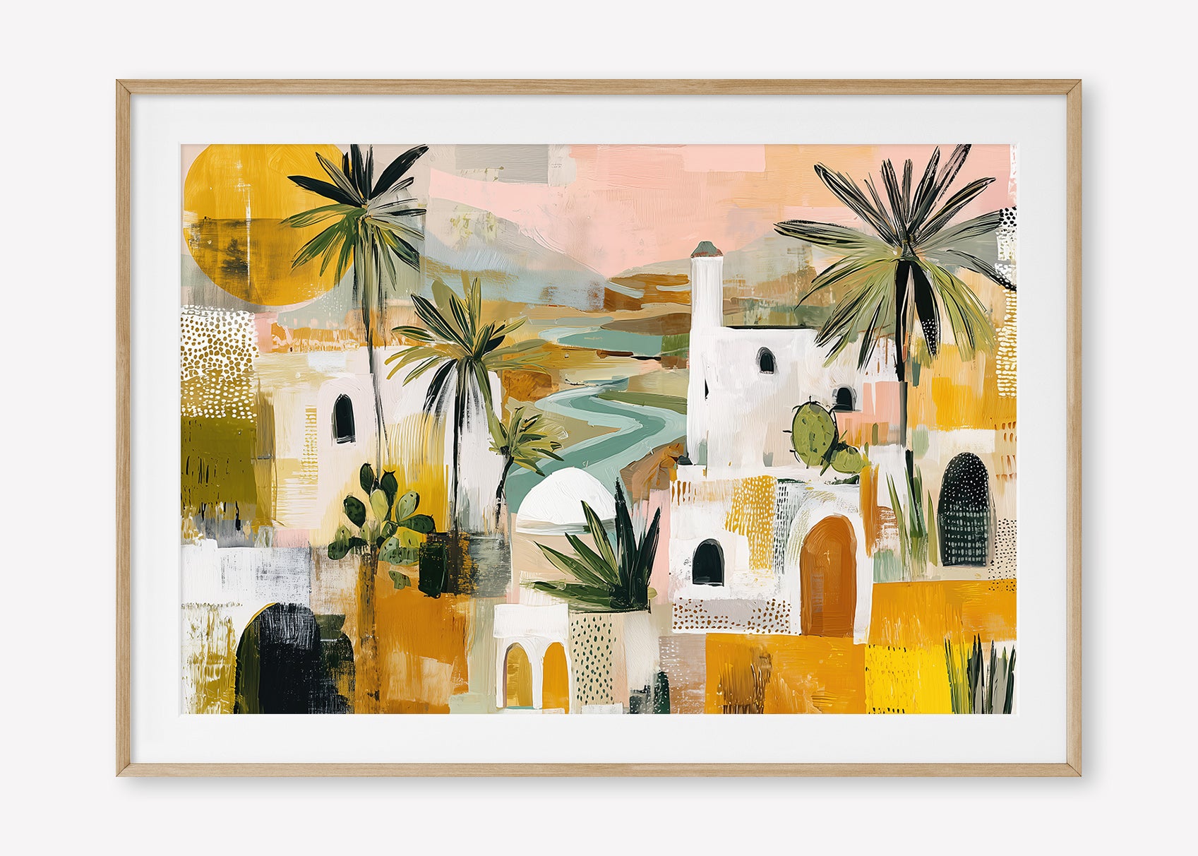 Ancient Passage (Landscape) - Print Framed with Border Oak - SubTropic Art