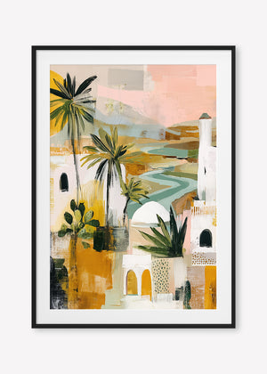 Ancient Passage (Portrait) - Print Framed with Border Black - SubTropic Art