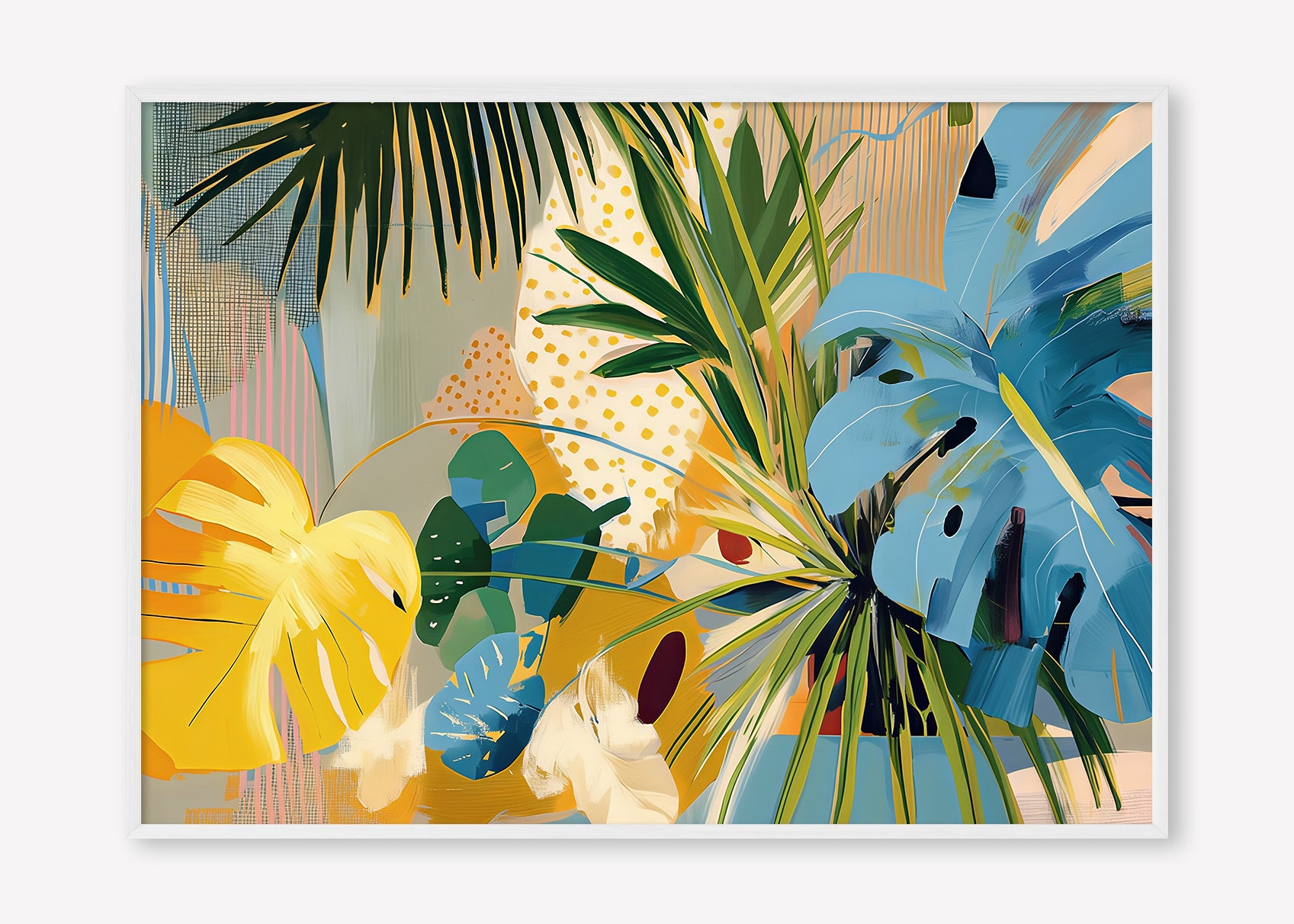 Botanic Blissfulness (Landscape) - Print Framed White - SubTropic Art