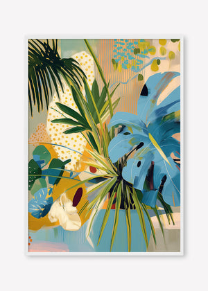 Botanic Blissfulness (Portrait) - Print Framed White - SubTropic Art