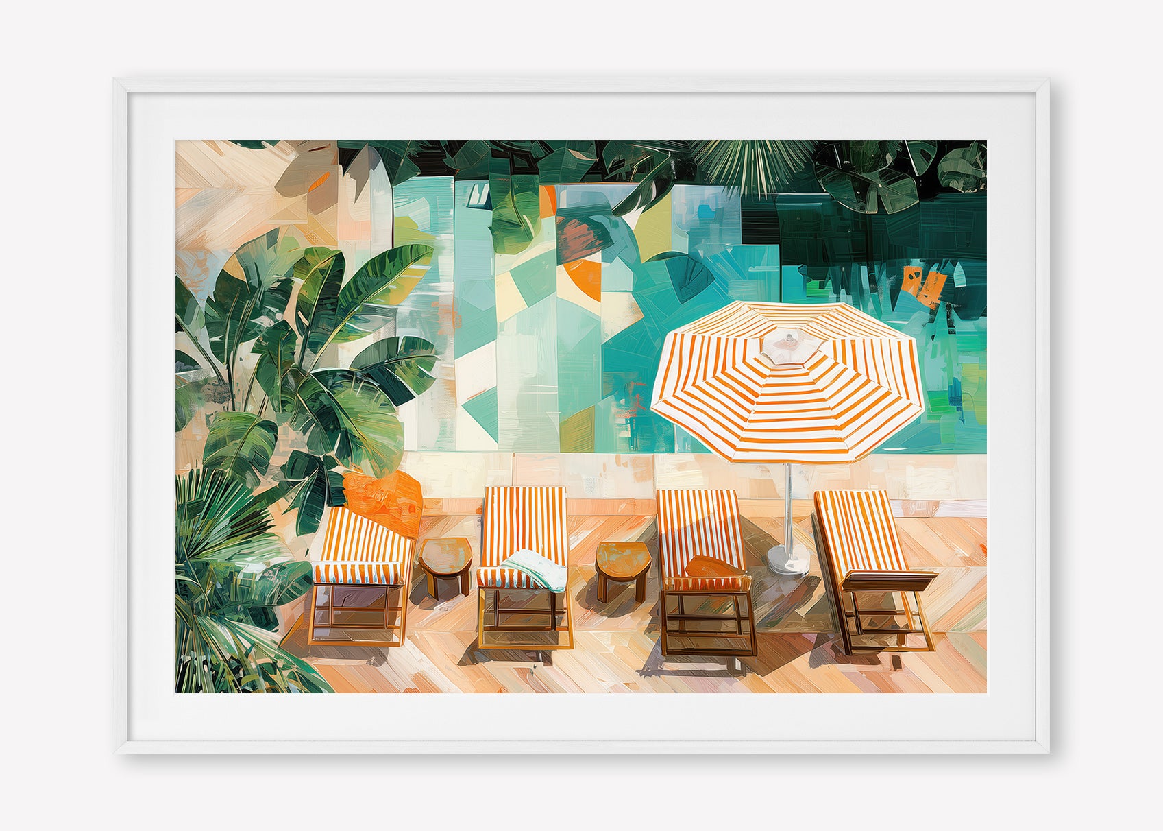 Edge of Tranquility (Landscape) - Print Framed with Border White - SubTropic Art