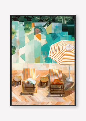 Edge of Tranquility (Portrait) - Canvas Box Framed Black - SubTropic Art