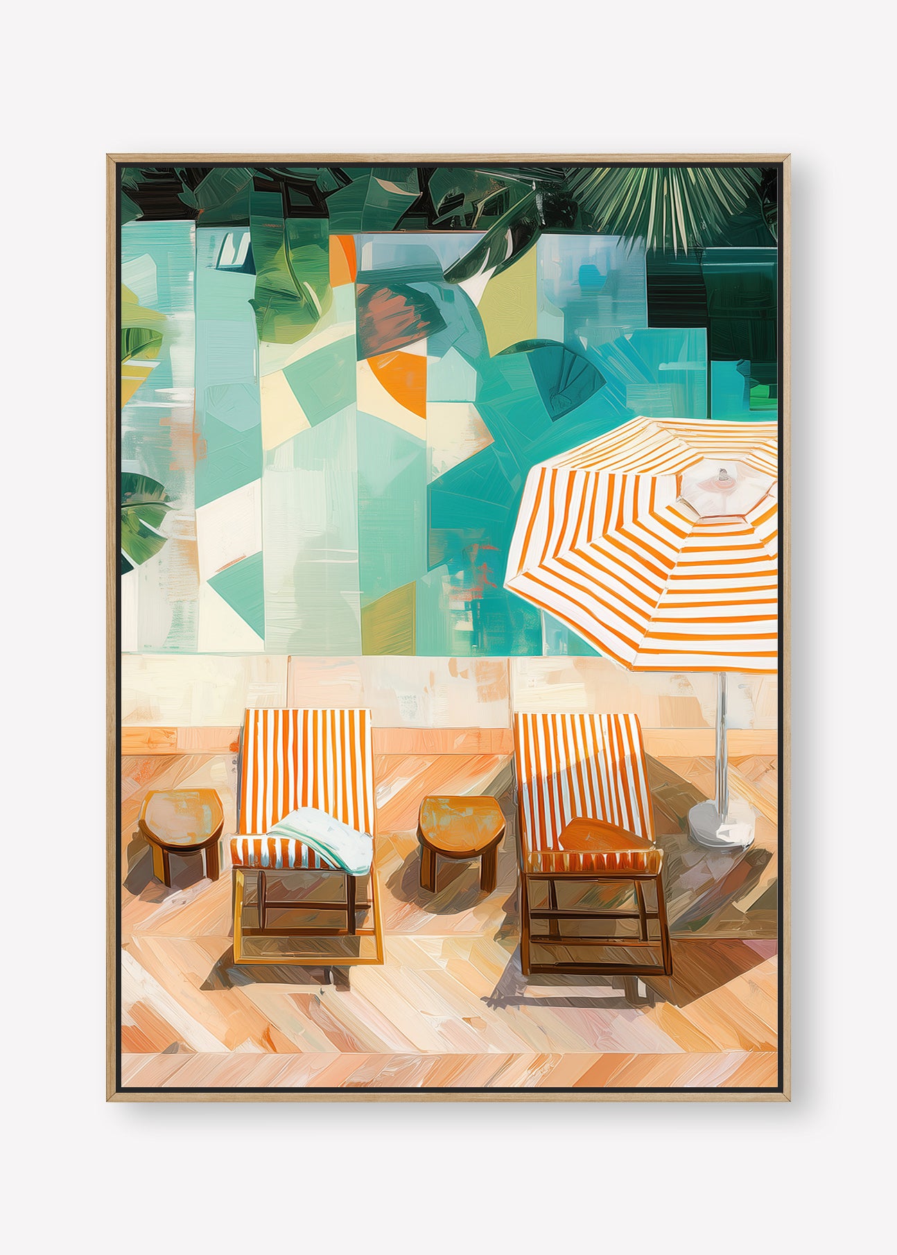 Edge of Tranquility (Portrait) - Canvas Box Framed Oak - SubTropic Art