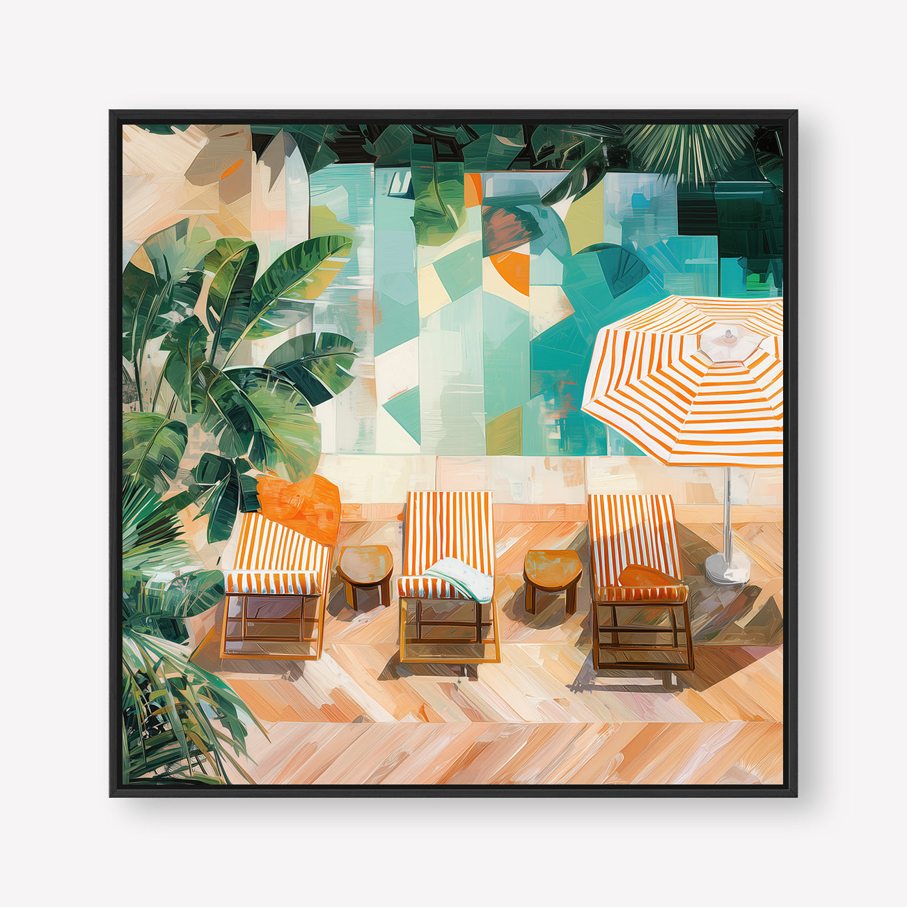Edge of Tranquility (Square) - Canvas Box Framed Black - SubTropic Art