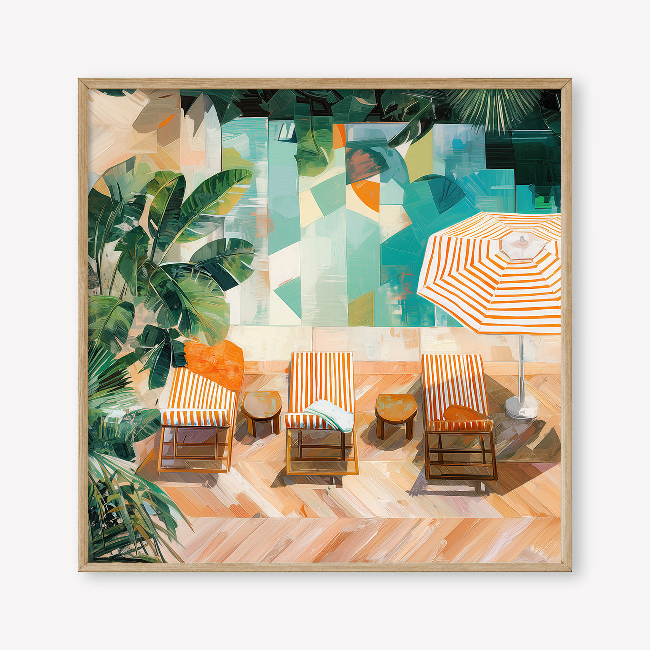 Edge of Tranquility (Square) - Print Framed Oak - SubTropic Art