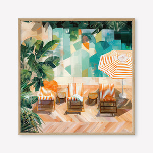 Edge of Tranquility (Square) - Print Framed Oak - SubTropic Art