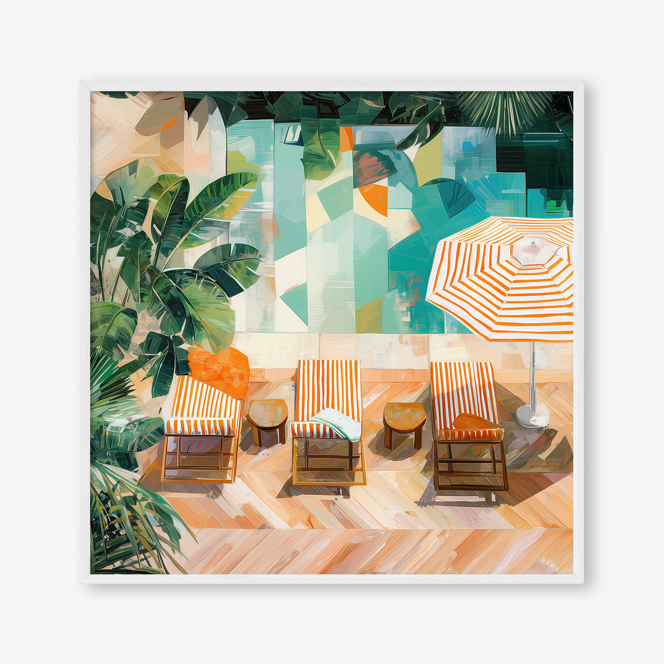 Edge of Tranquility (Square) - Print Framed White - SubTropic Art