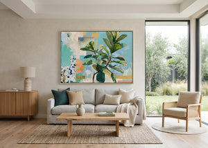 Geometric Leaf (Landscape) - - SubTropic Art