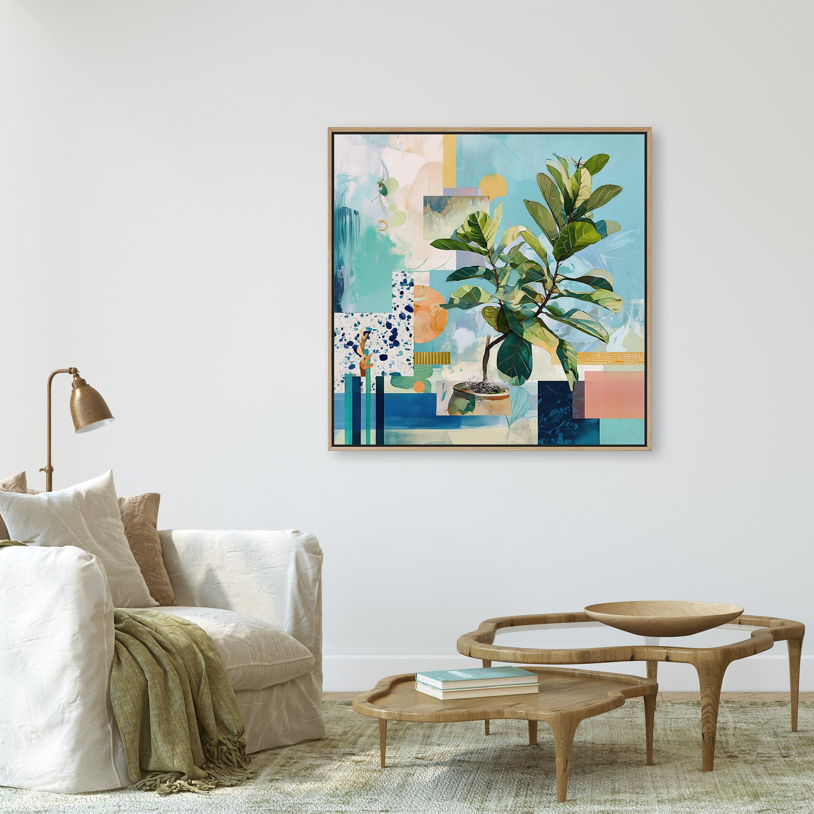 Geometric Leaf (Square)