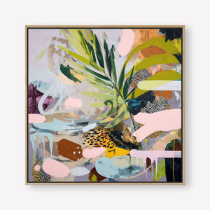 Going Sideways (Square) - Canvas Box Framed Oak - SubTropic Art
