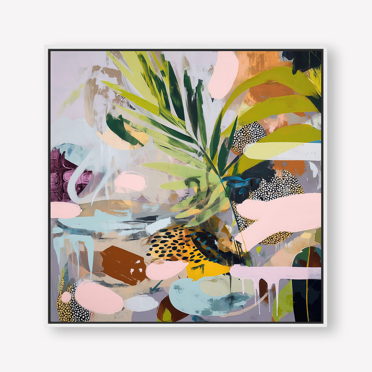Going Sideways (Square) - Canvas Box Framed White - SubTropic Art