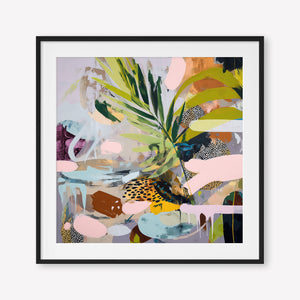 Going Sideways (Square) - Print Framed with Border Black - SubTropic Art