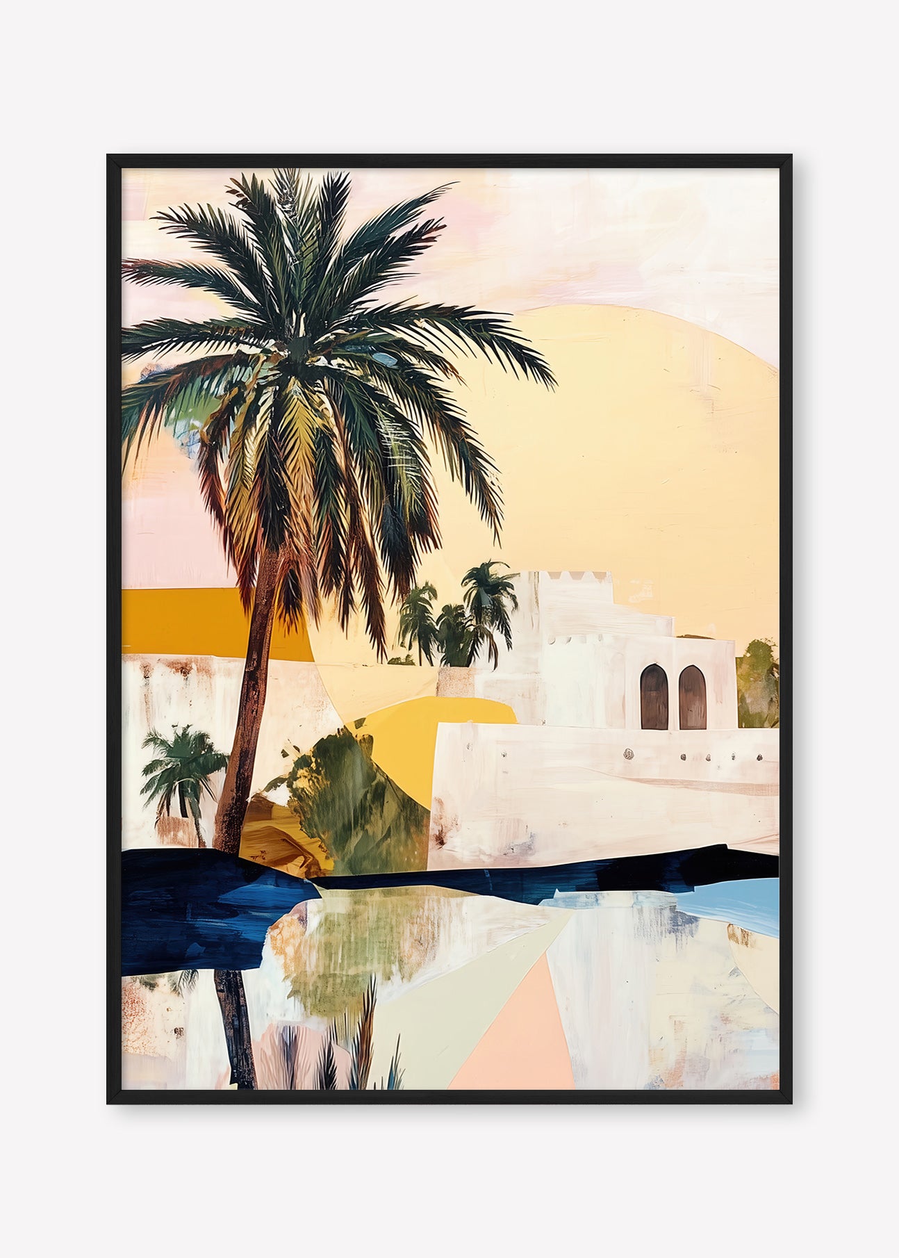 Morning Oasis (Portrait) - Print Framed Black - SubTropic Art