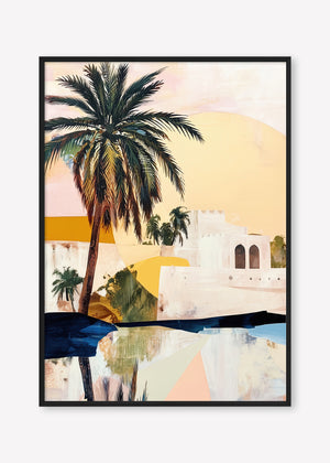 Morning Oasis (Portrait) - Print Framed Black - SubTropic Art