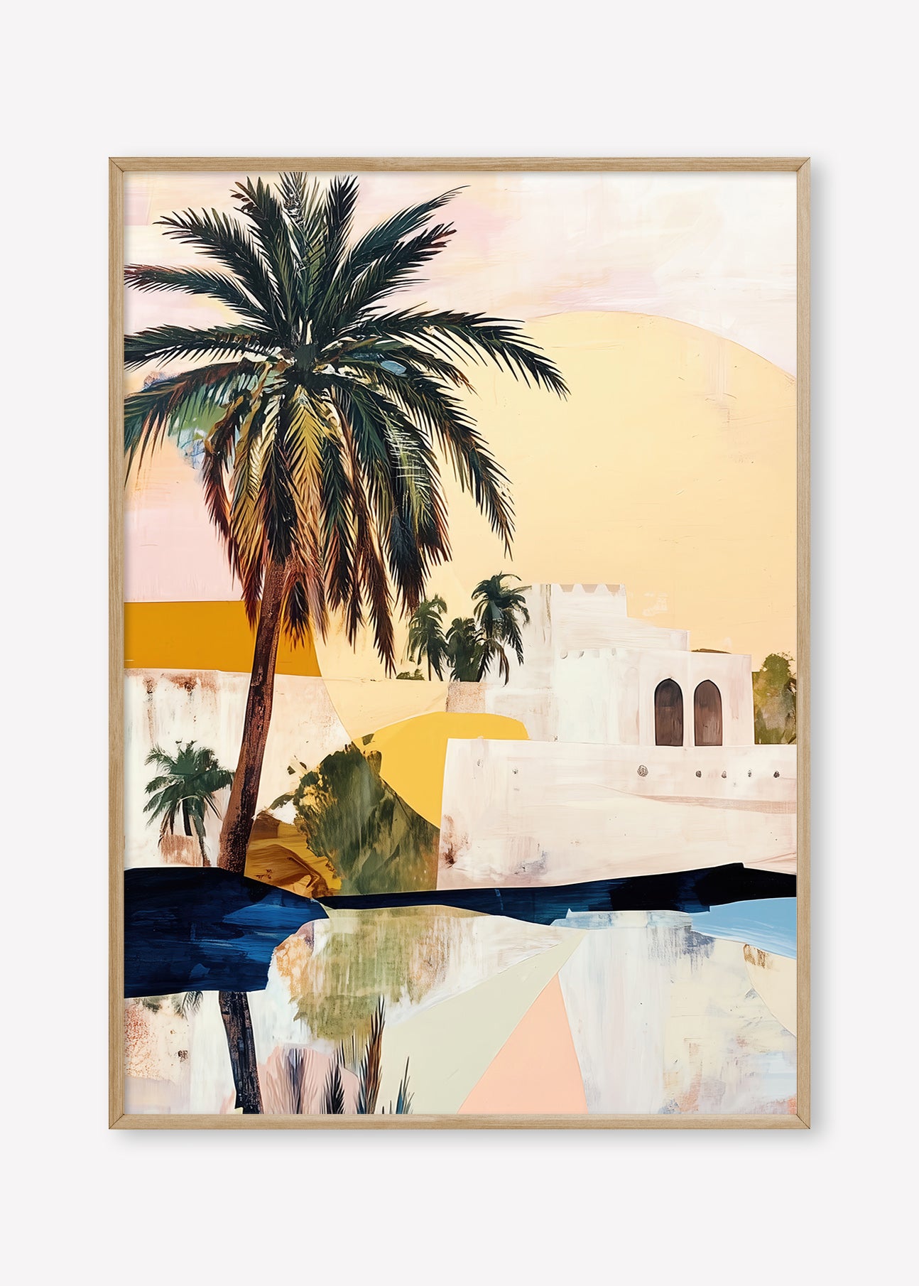 Morning Oasis (Portrait) - Print Framed Oak - SubTropic Art