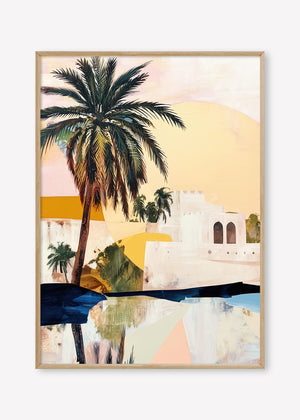 Morning Oasis (Portrait) - Print Framed Oak - SubTropic Art