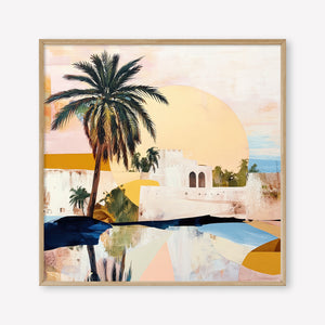 Morning Oasis (Square) - Print Framed Oak - SubTropic Art