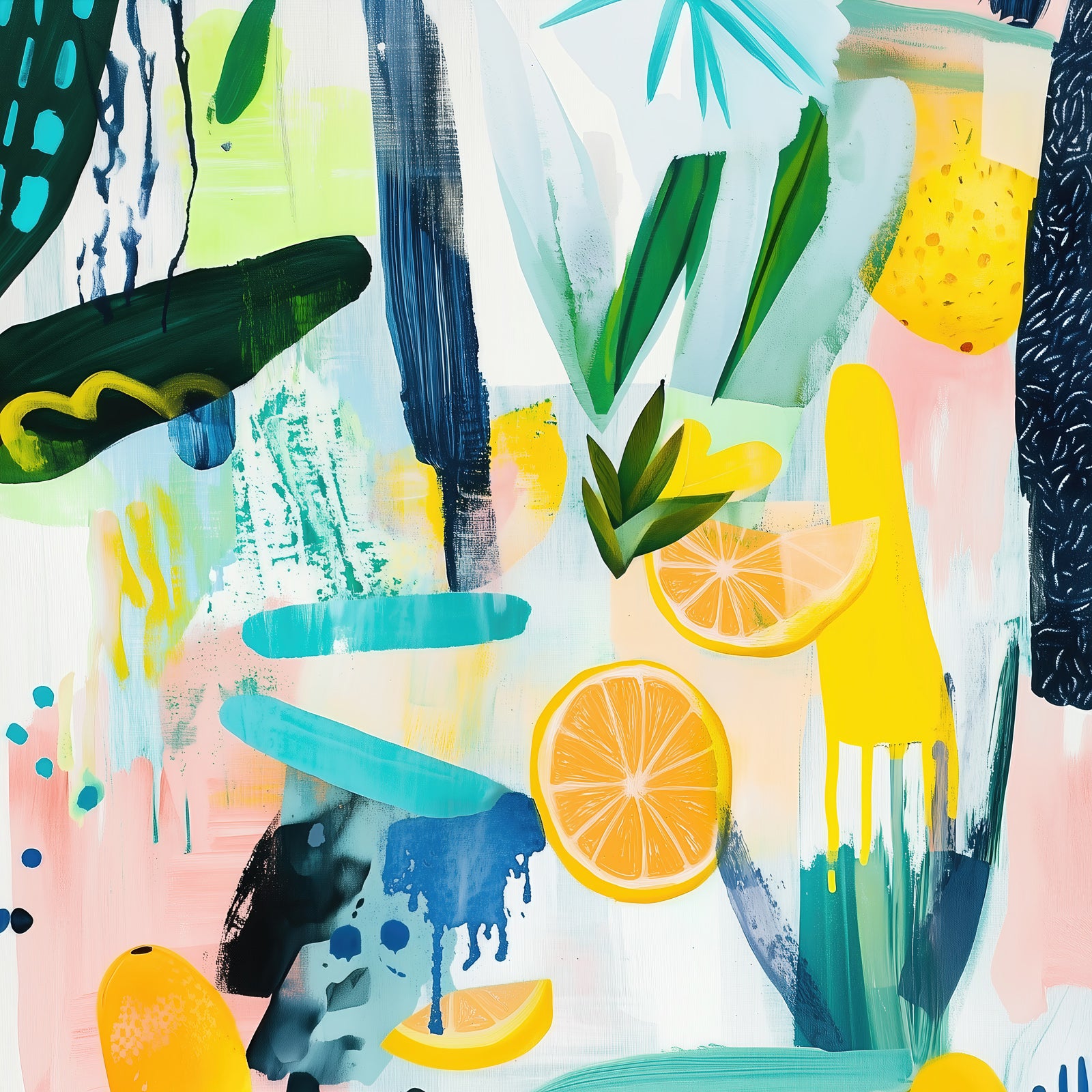 Orange Drips (Square)