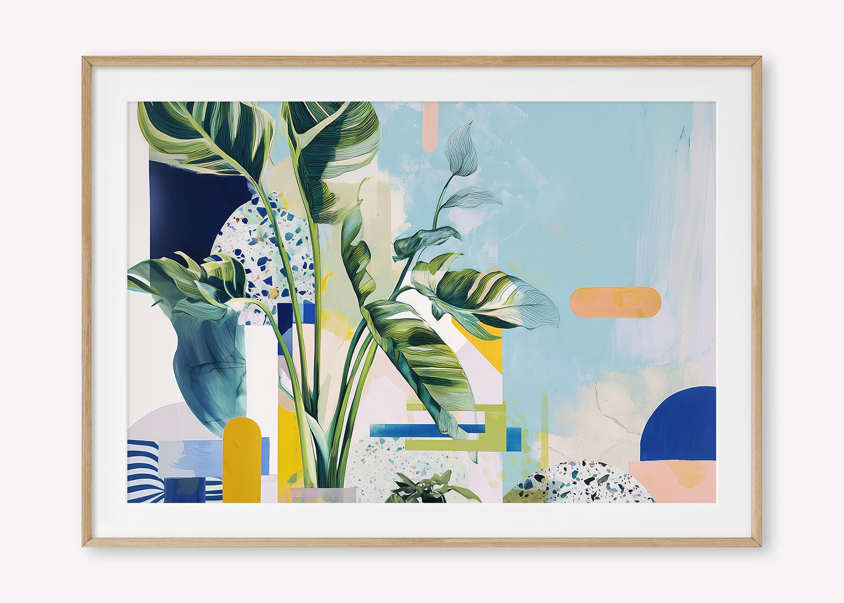 Paradise in Focus (Landscape) - Print Framed with Border Oak - SubTropic Art