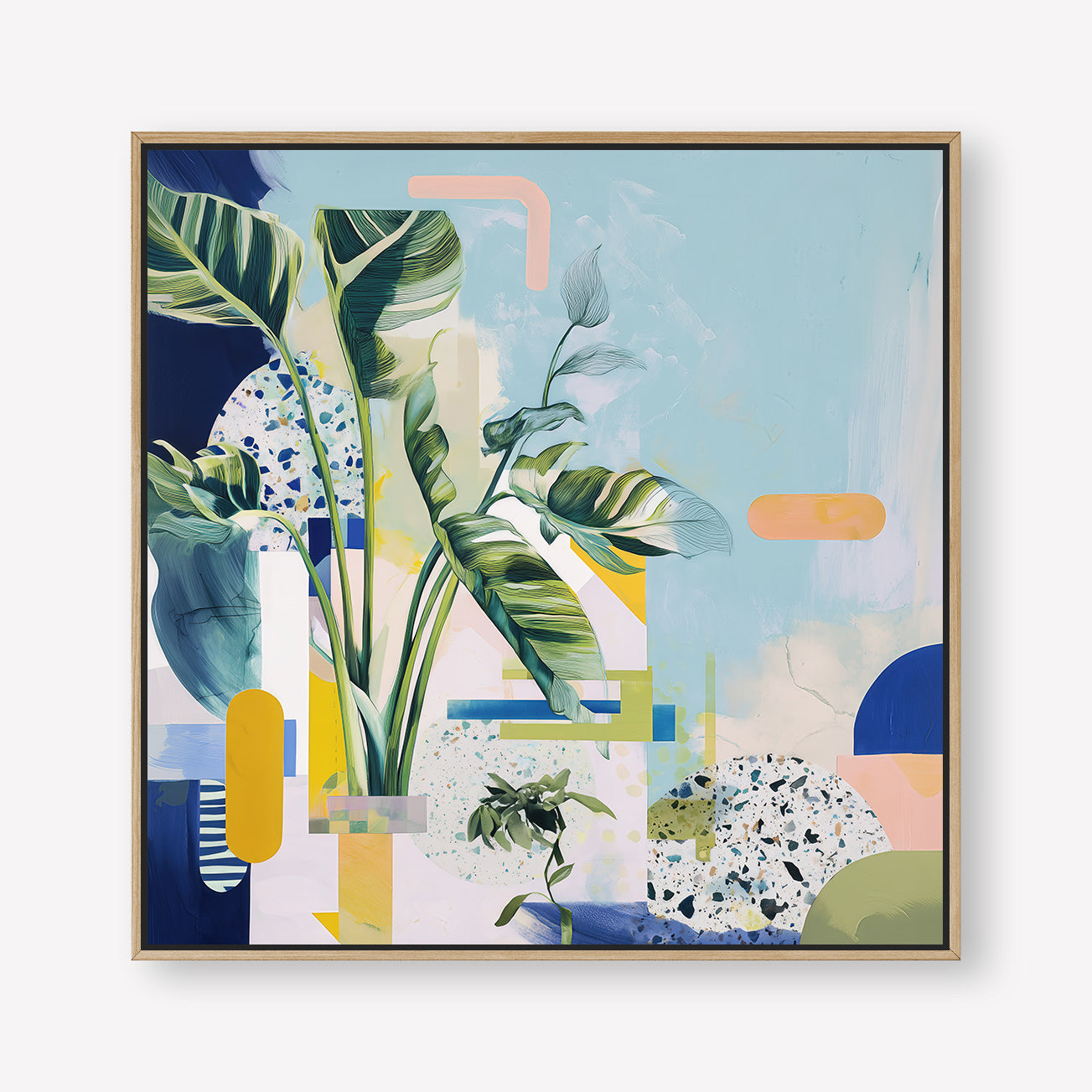 Paradise in Focus (Square) - Canvas Box Framed Oak - SubTropic Art