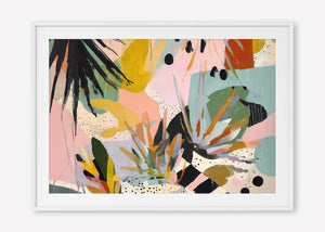 Pastel Pop (Landscape) - Print Framed with Border White - SubTropic Art