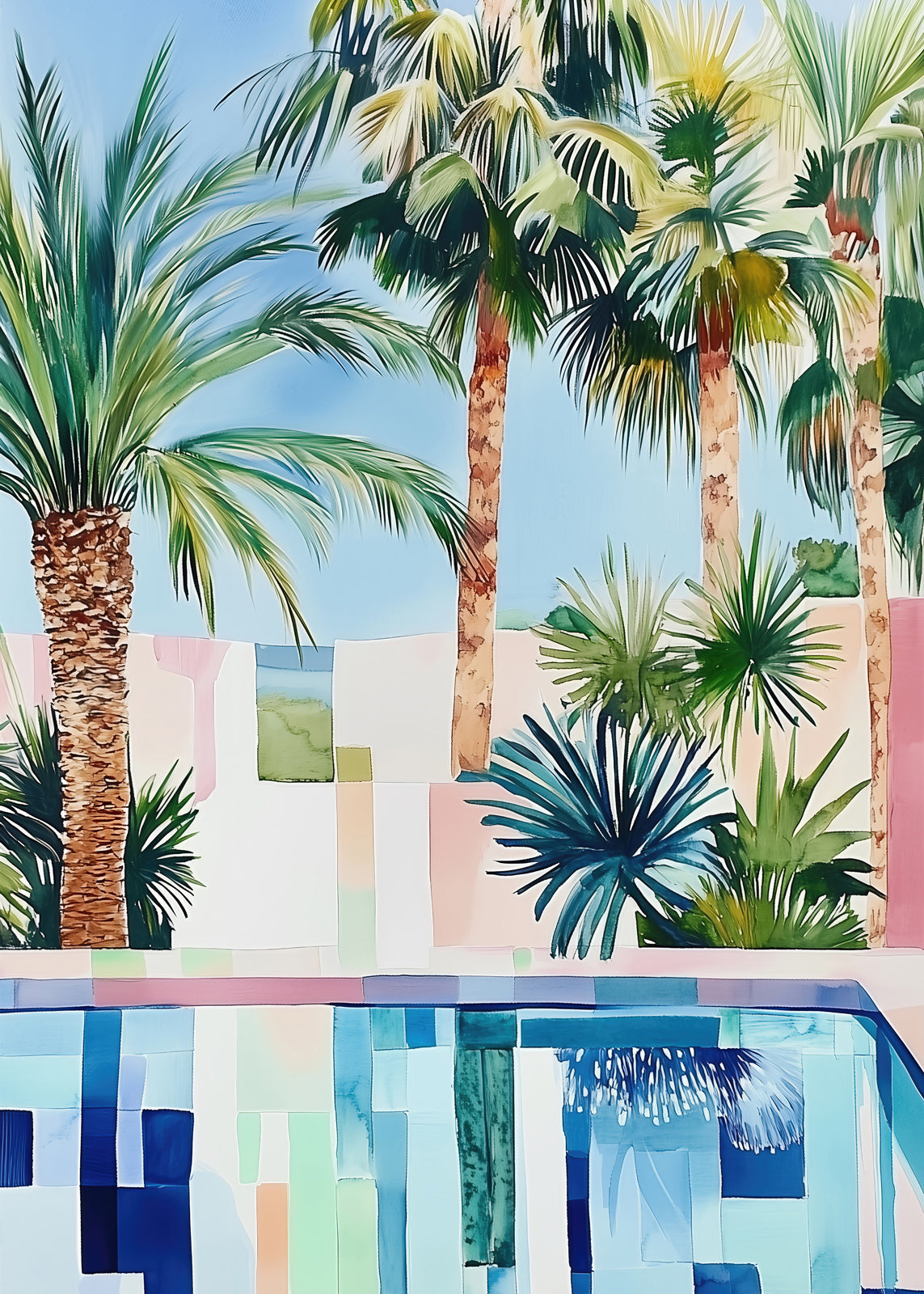 Poolside Serenity (Portrait)