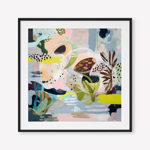 Submerged Tranquillity (Square) - Print Framed with Border Black - SubTropic Art