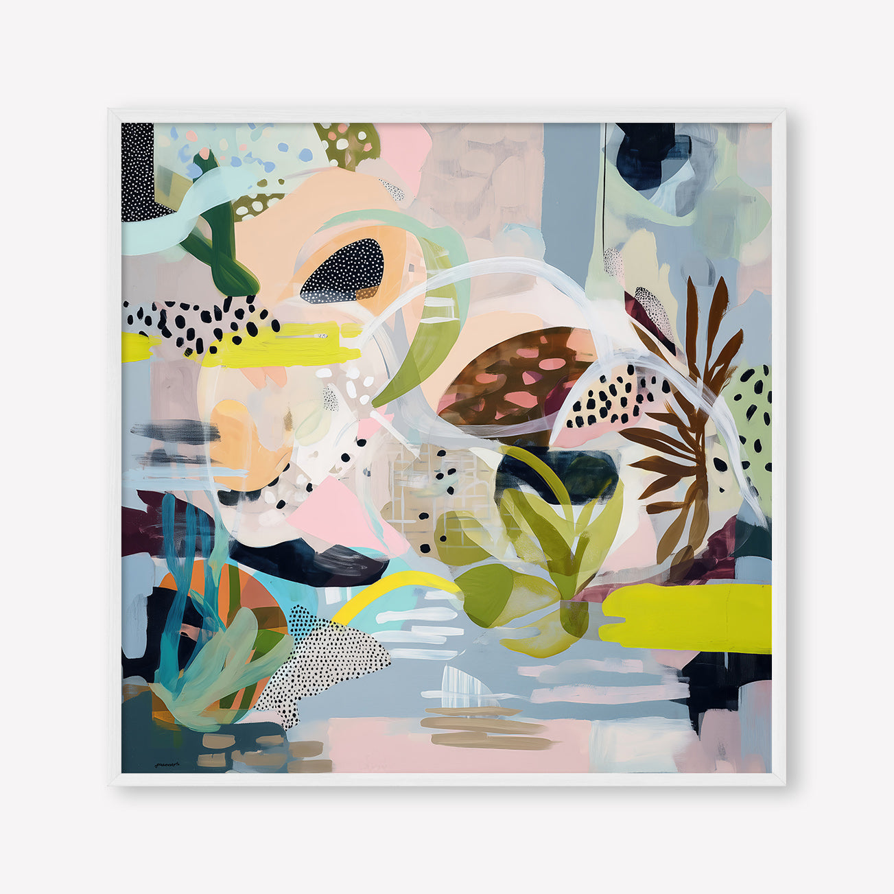 Submerged Tranquillity (Square) - Print Framed White - SubTropic Art