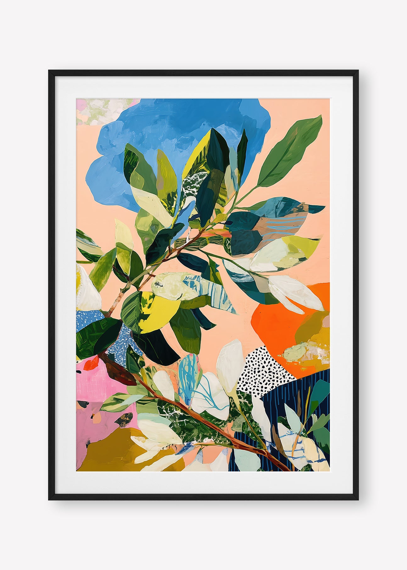 Sunset Espresso (Portrait) - Print Framed with Border Black - SubTropic Art
