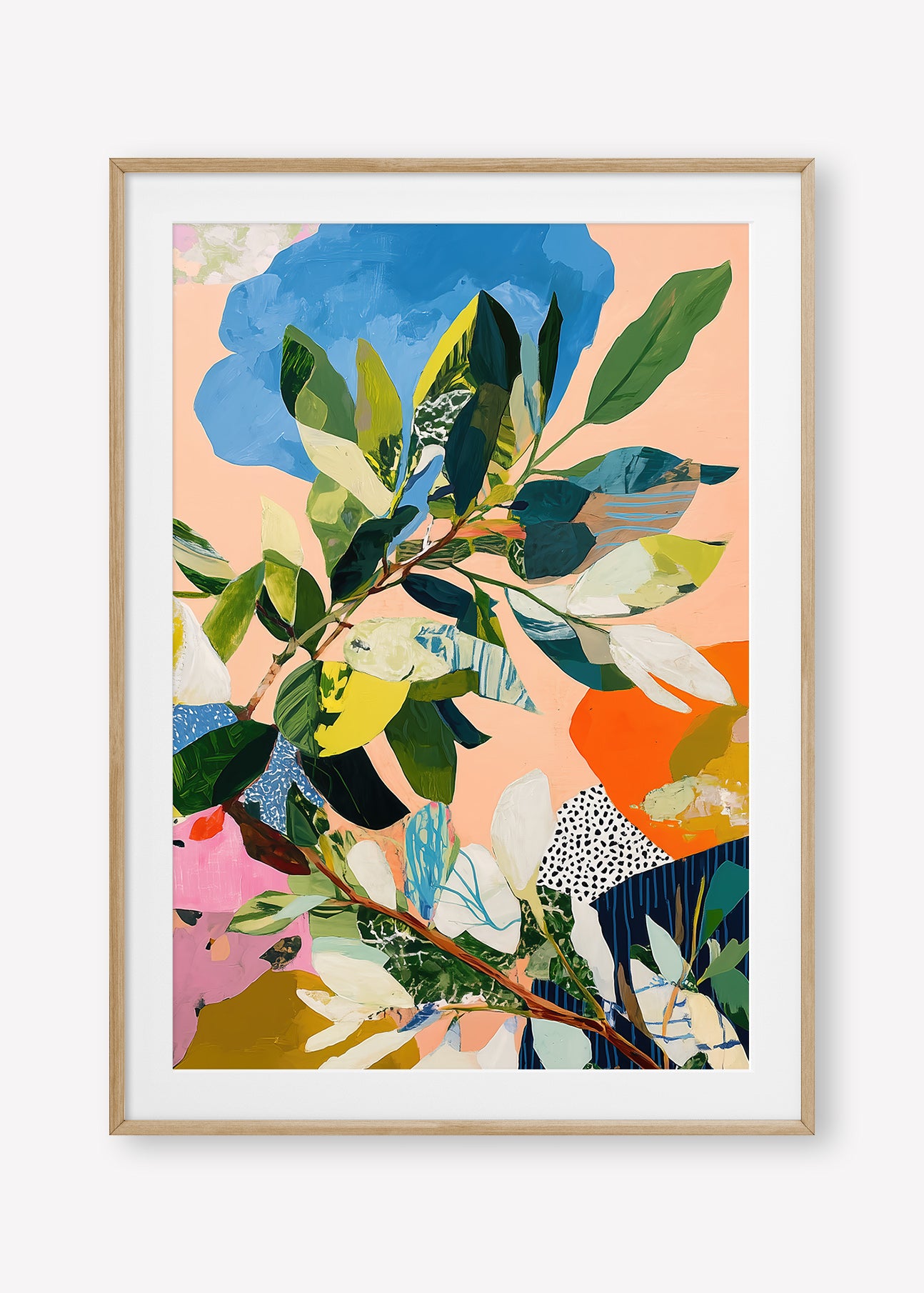 Sunset Espresso (Portrait) - Print Framed with Border Oak - SubTropic Art