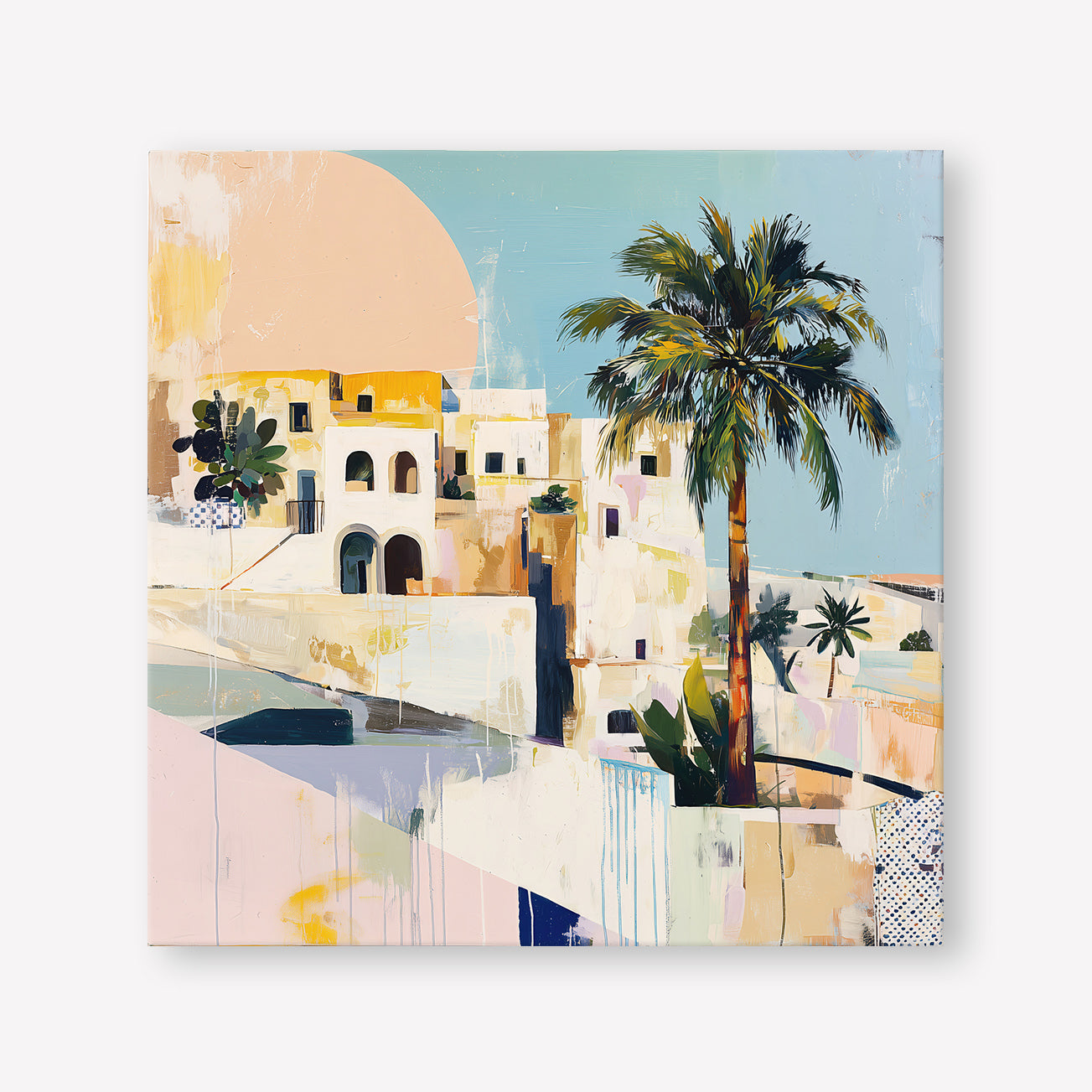 Sunset Shore (Square) - Canvas Stretched No frame - SubTropic Art